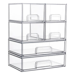 Vtopmart stackable drawers 6pc keep bathroom essentials tidy and accessible