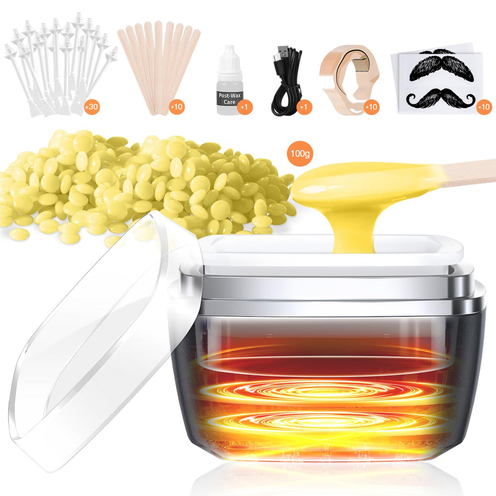 Vuteehy Nose Wax Kit mini waxer heats safely for at-home nose and ear hair removal