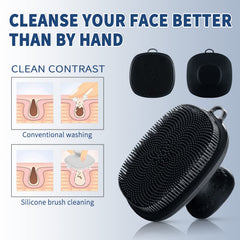 VWMYQ face scrubber non-slip handle prevents slips during massage.