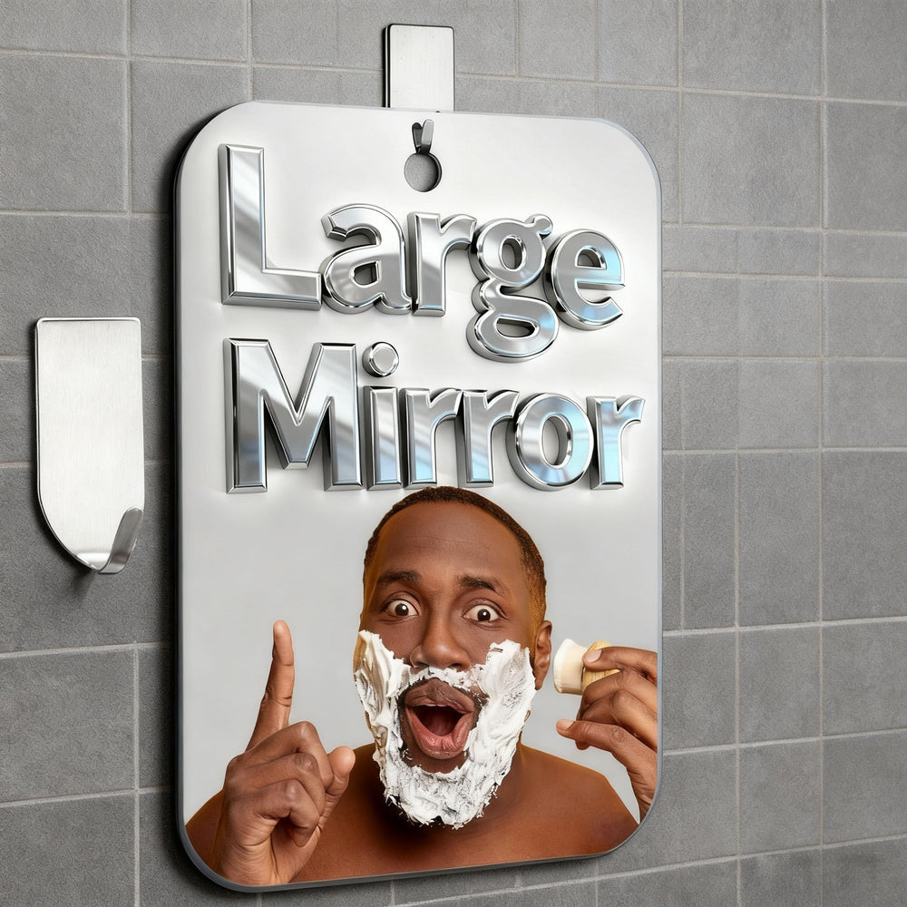 VXKZF shatterproof shower mirror 11x8 inches fogless surface for shaving