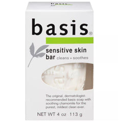 Vxoyo Basis Sensitive Skin Cleansing Bar front view, designed for gentle cleansing on sensitive skin.