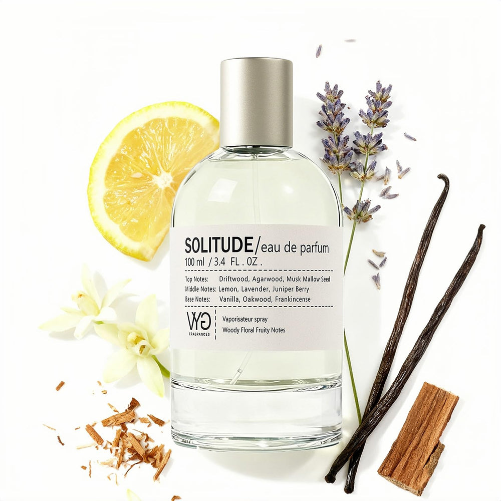 VYG Eau de Parfum bottle front view shows minimalist design and premium, long-lasting allure.