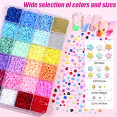 VYNELLE gold and silver beads with sizes help precise nail art.