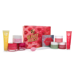 W7 Strawberry Lip Mask with swirl shows fruity hydration and glow-ready lips.