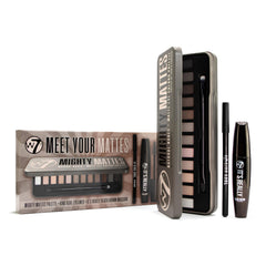 W7 Meet Your Mattes eyeshadow palette — vibrant pigments for day-to-night looks.