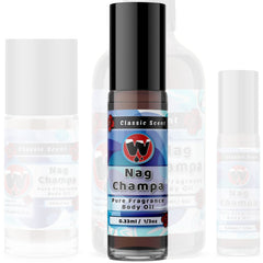 WagsMarket Nag Champa roll-on 0.033oz bottle for portable scent touch ups