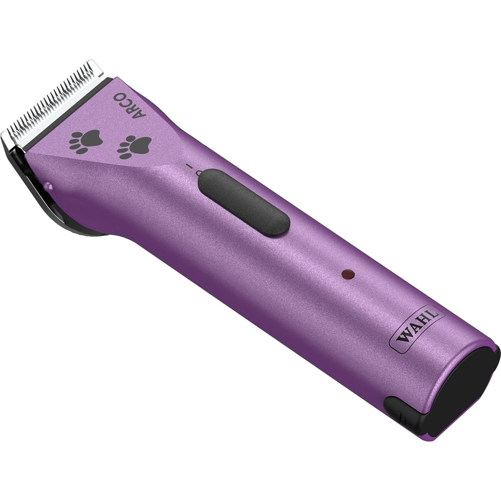 Wahl Arco clipper front view for cordless pet grooming versatility.