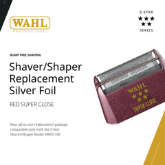 Wahl Professional 5 Star Shaver Shaper foil hypoallergenic silver for sensitive skin