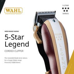 Wahl Professional 5 Star Legend closeup blade detail with wedge blade for smooth fades