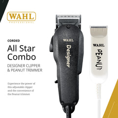 Wahl Professional All Star Combo peanut trimmer side view for detailed edge work
