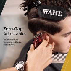 Wahl Professional cordless detailer Li ergonomic grip ensures comfortable control for precise necklines.