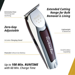 Wahl Li detailer LED indicator highlights charge state for reliable grooming sessions.