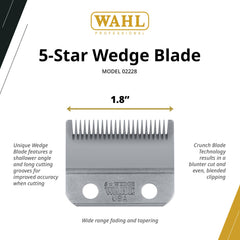 Wahl Professional wedge blade stainless-steel construction ensuring long-lasting durability for daily use