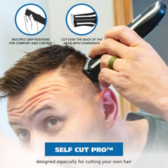 Wahl Self-Cut Pro snap-n-lock guards ensure goof-proof lengths.