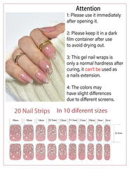 Wahrshei nail strips application on hand demonstrates quick DIY manicure.