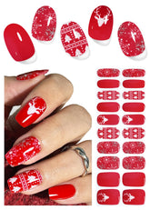 Wahrshei silver snowflakes nail wrap closeup for easy DIY salon like manicure