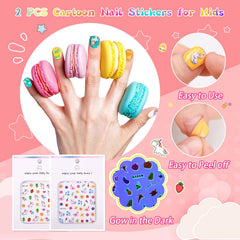 wakaniya glow-in-the-dark swan nail sticker for sparkly, age-appropriate nail art