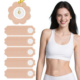 WALEJUC castor oil patches beige box for daily belly button care and mess-free wear.