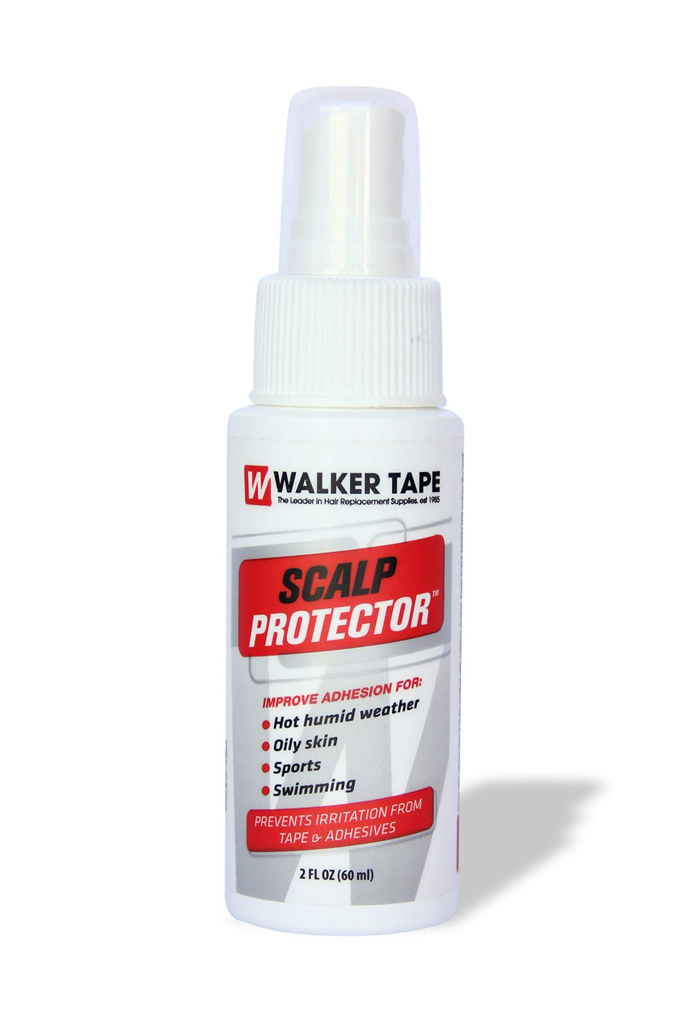 Walker Tape Scalp Protector Spray bottle front view, ideal for active wearers seeking scalp protection.