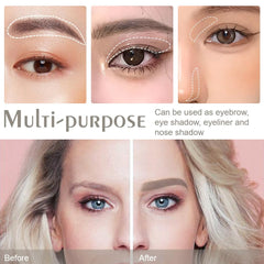 WanTuoluo brow palette brush in use for precise application.