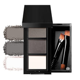 WanTuoluo brow palette taupe grey packaging for easy travel touch-ups.