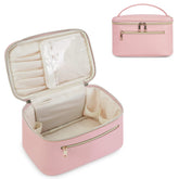 Wandering Nature makeup bag top flap with brush slots for organized travel.