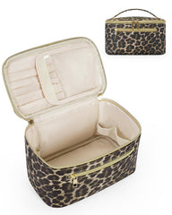 Wandering Nature makeup bag vegan-leather material close-up shows durable, water-resistant texture.