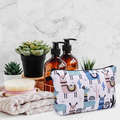 WANDF mini makeup pouch uses water-resistant fabric to protect cosmetics on the go.