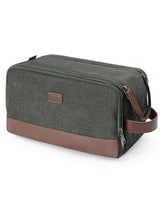 WANDF toiletry bag damp-pocket keeps wet items separate during travel.