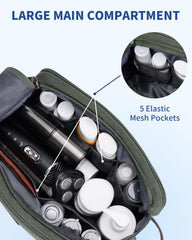WANDF toiletry bag large-size accommodates family travel needs.