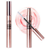 WAONIQ eyelash serum spiral brush application demonstrates precise, even coating for fuller lashes.
