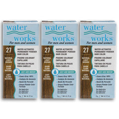 Water Works hair color powder light brown tube for easy at-home tinting.