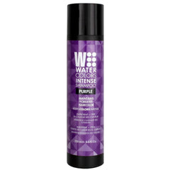 Watercolors intense color depositing shampoo purple bottle for vibrant color refresh.