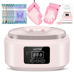 Wattne paraffin wax machine pink front view offers spa-like warmth for soft, nourished skin.