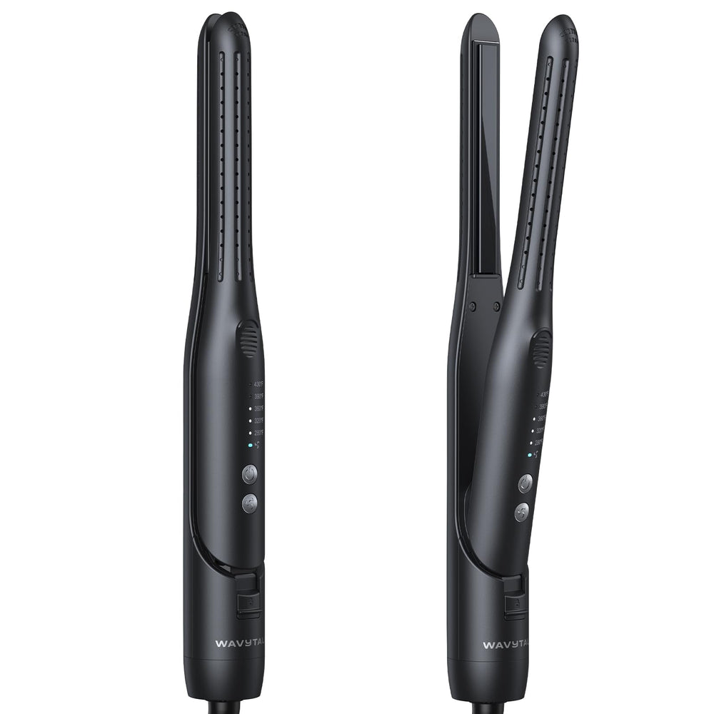 Wavytalk 0.65-inch pencil-flat-iron close-up for precise short-hair styling.