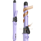 Wavytalk 1 inch rotating curling iron barrel close-up showing effortless beach waves
