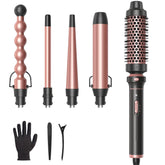 wavytalk 5 in 1 curling wand set with 1 inch bubble barrel for versatile curls and volume.