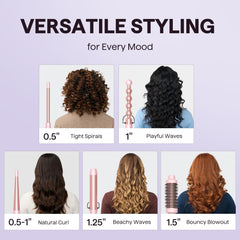 Wavytalk 5in1 small 0.5 inch barrel for tight curls and precise shaping