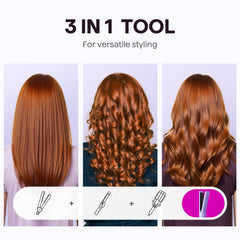 Wavytalk Airflow Styler 3in1 enables straightening, curling, and beach waves.