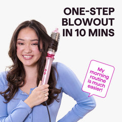 Wavytalk Heatwave Pro 1.5-inch barrel for smooth mid-length blowouts.