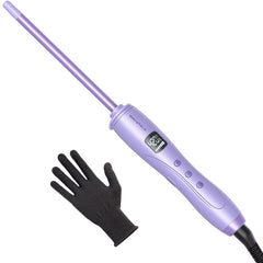 Wavytalk small curling iron with 3/8-inch purple barrel creates quick, shiny curls.