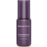 Wavytalk Smooth Barrier spray bottle close-up highlighting lightweight heat protection for all hair types.