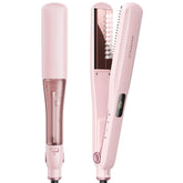 Wavytalk Steam Sesh straightener in pink delivers smoother results with one-pass steam styling.