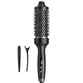 Wavytalk Thermal Brush Blowout Boost Grande front view showing dual-voltage design for travel styling.