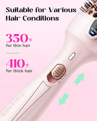 Wavytalk Thermal Brush dual voltage supports overseas styling on trips.