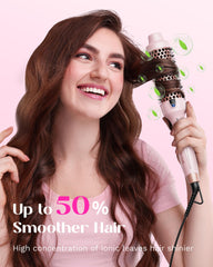 Wavytalk Thermal Brush uses negative ion technology to reduce frizz during styling.