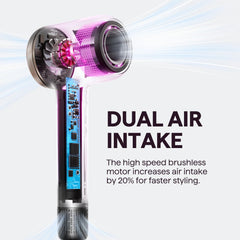 Wavytalk Turblow Pro negative-ion technology for frizz reduction and smoother results.