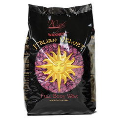 Wax Necessities Italian Velvet wax beads jar showcases premium polymer blend for smooth full-body waxing.