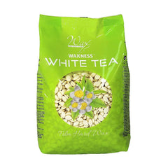Wax Necessities White Tea Cream beads illustrate a ready-to-use formula for smooth waxing
