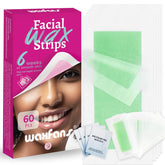 Waxfans 60-count face wax strips for gentle facial hair removal and smooth skin.